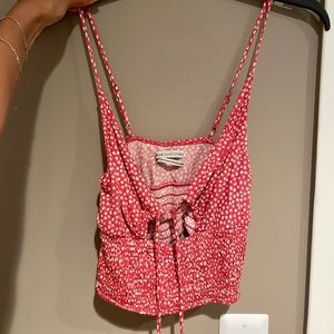 UO red and white top